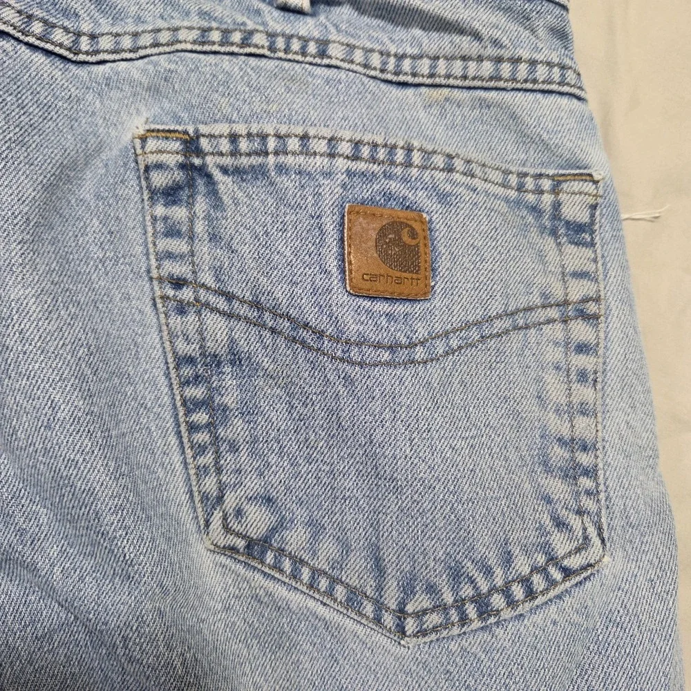 Carhartt B18STW Mens Jeans 42x30 (Fits 40x29) Straight Leg Workwear Denim Pants
